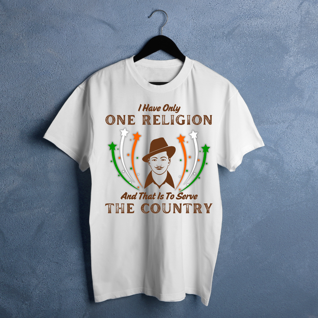 Bhagat Singh White Unisex T-Shirt