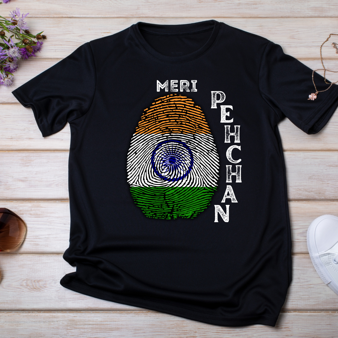 Meri Pehchan Black Unisex T-shirt