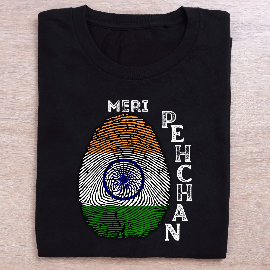 Meri Pehchan Black Unisex T-shirt